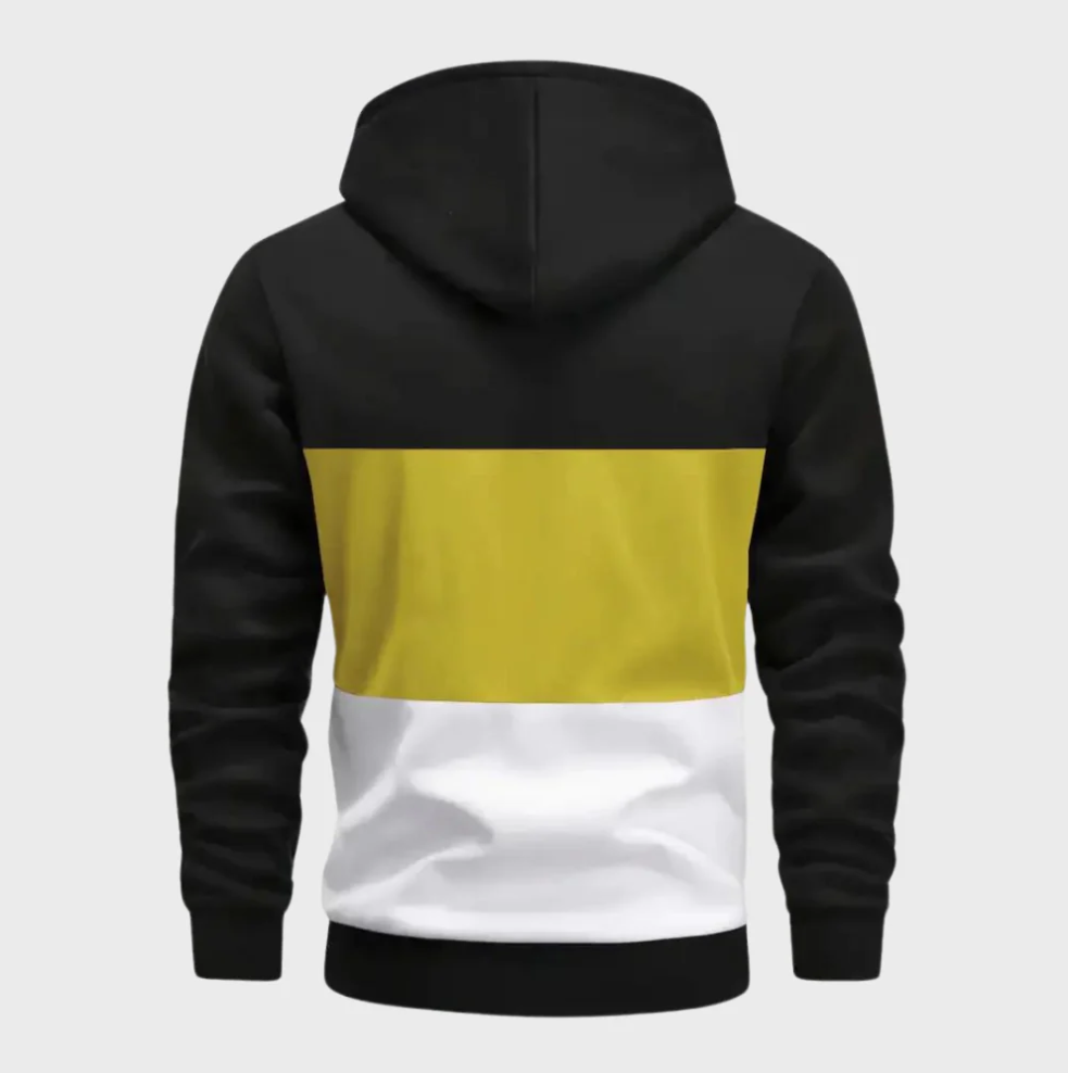 Herenhoodie met kleurblokken