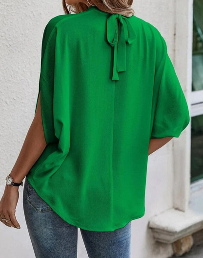 FallStyle - trendy effen top met korte mouwen