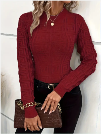 Holga - elegante gebreide top met patroon