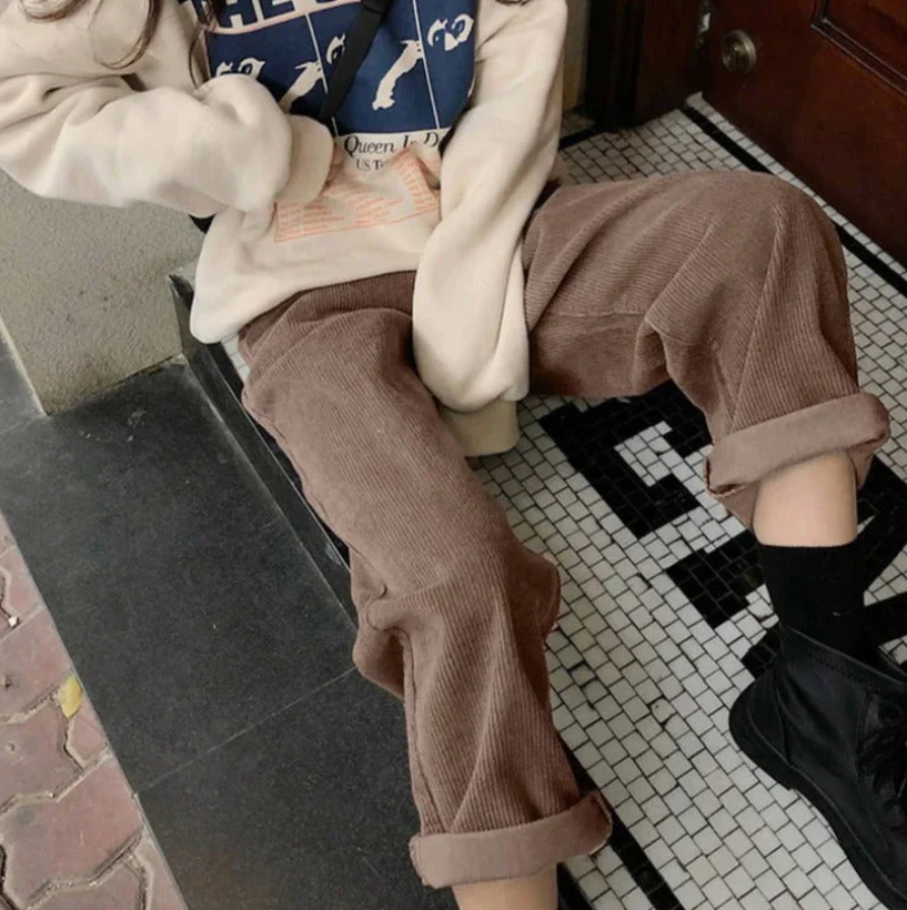 Malia - casual vrijetijdsbroek van corduroy