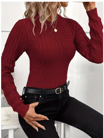 Holga - elegante gebreide top met patroon