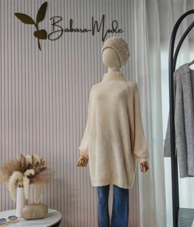 Madeline - comfortabele wintergebreide jurk