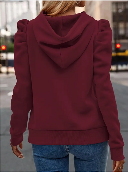 Anzu - katoenen hoodie met pofmouwen