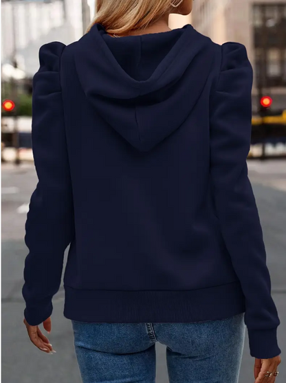 Anzu - katoenen hoodie met pofmouwen