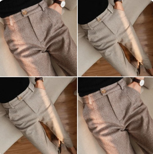 Harley - elegante pantalon van zuivere wol