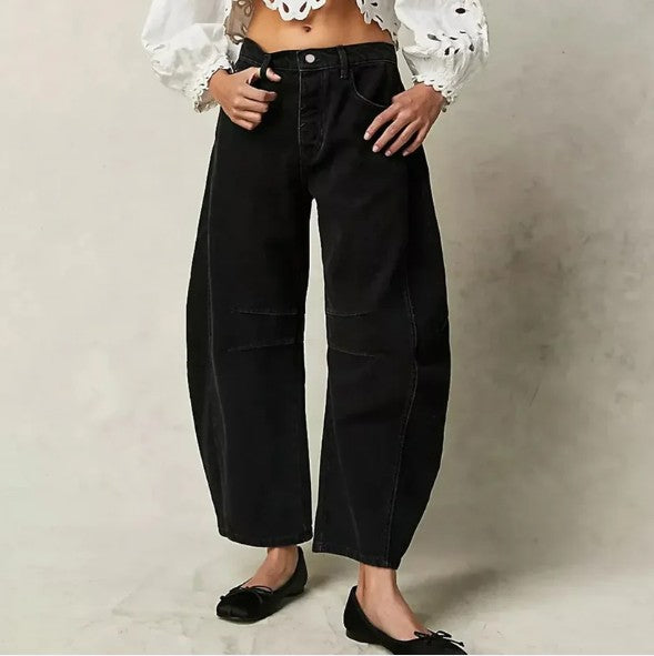 Isolde – stijlvolle broek met wijde pijpen