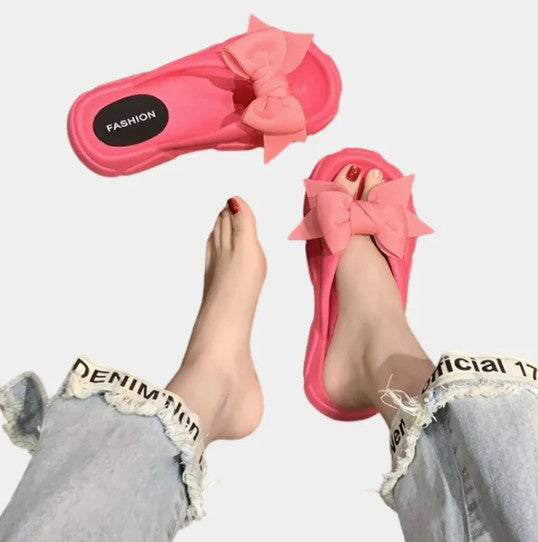 Damonie - elegante damespantoffels met strikdetail