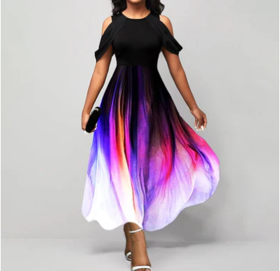 Camila – artistieke midi-jurk met gedrapeerde mouwen