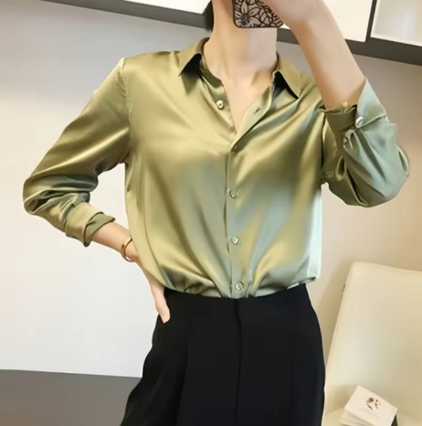 Paige - elegante satijnen blouse