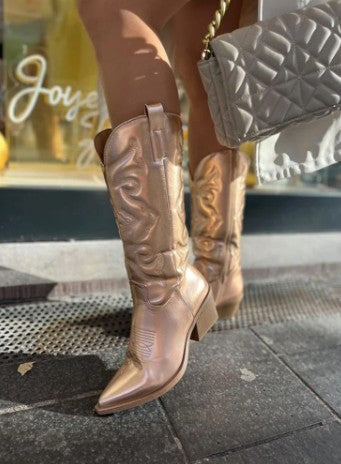 Gracie - elegante metallic cowboylaarzen