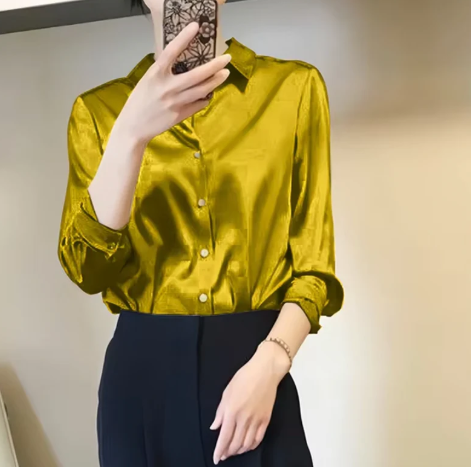 Paige - elegante satijnen blouse