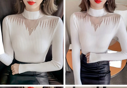 Klea - elegante ribgebreide top