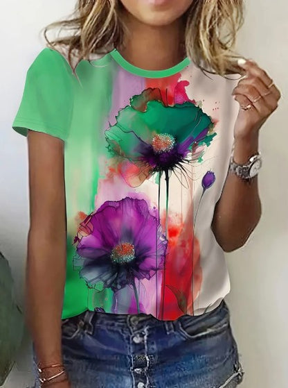 Damia creatief t-shirt met bloemenprint