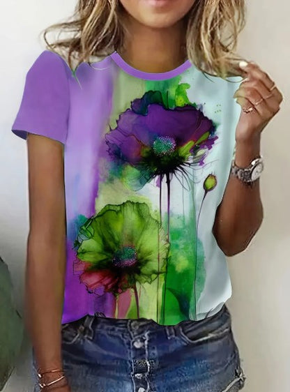 Damia creatief t-shirt met bloemenprint