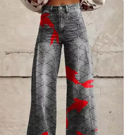 Anzhela - wijde broek met kleurrijke print