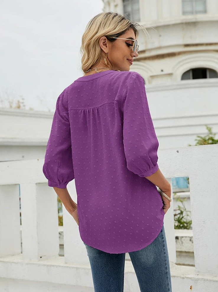 Femma - prachtige patchwork damesblouse voor iedere gelegenheid