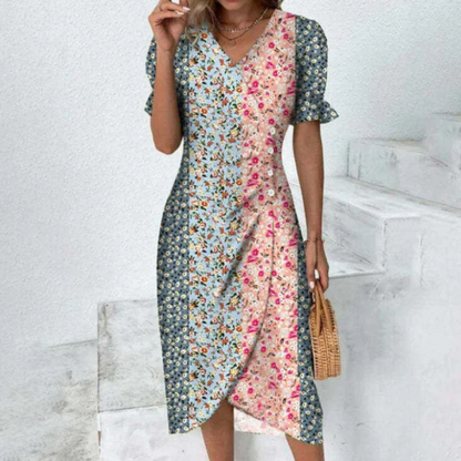 Amalia | chique midi-wikkeljurk voor dames. pure elegantie