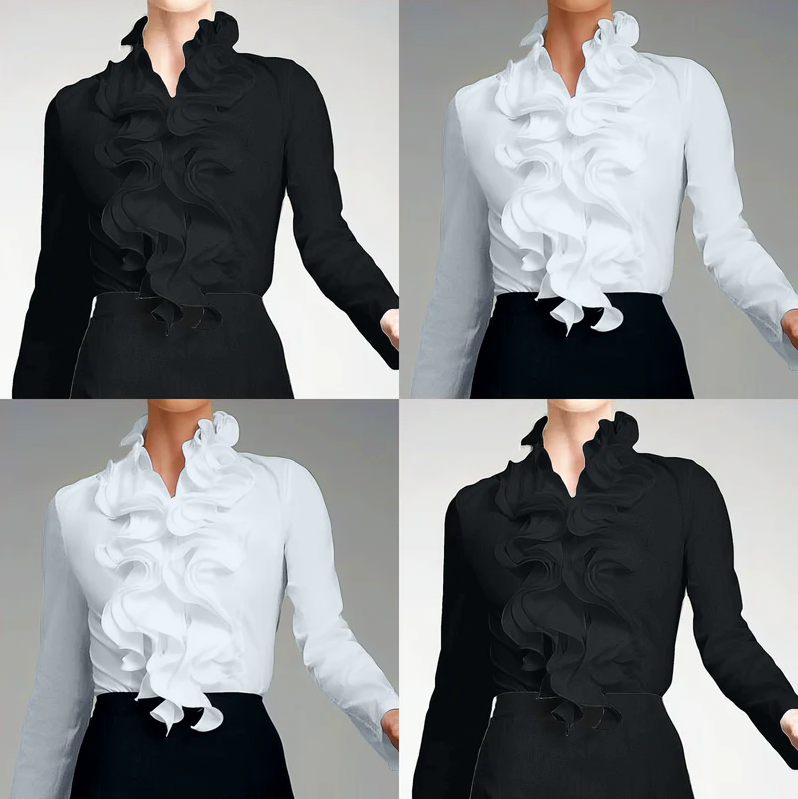 Carla - romantische blouse met ruches