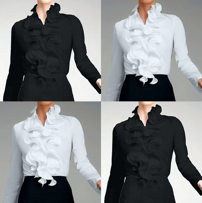 Carla - romantische blouse met ruches