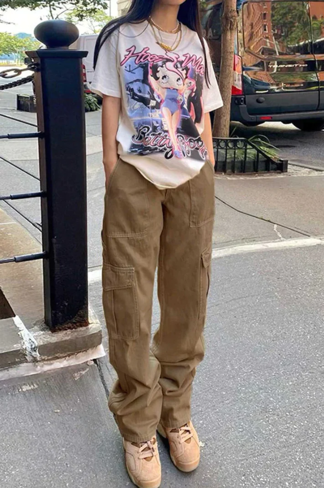 Karley - modieuze damescargobroek