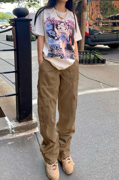 Karley - modieuze damescargobroek