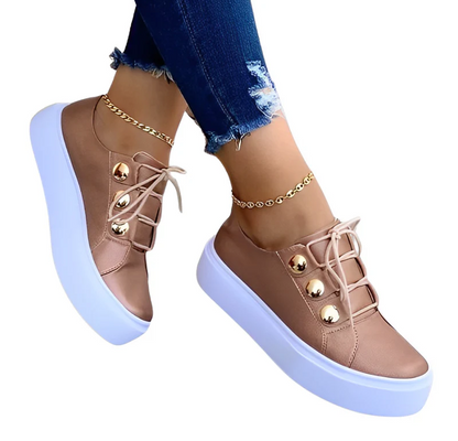 Alyssa - plateau sneaker van canvas