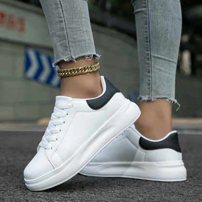 Amir | klassieke witte veterschoenen voor dames
