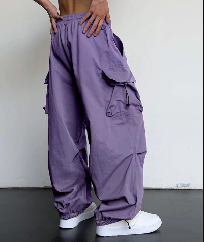 Cargobroek | losse pasvorm | trekkoord | wijde broek | herenkleding