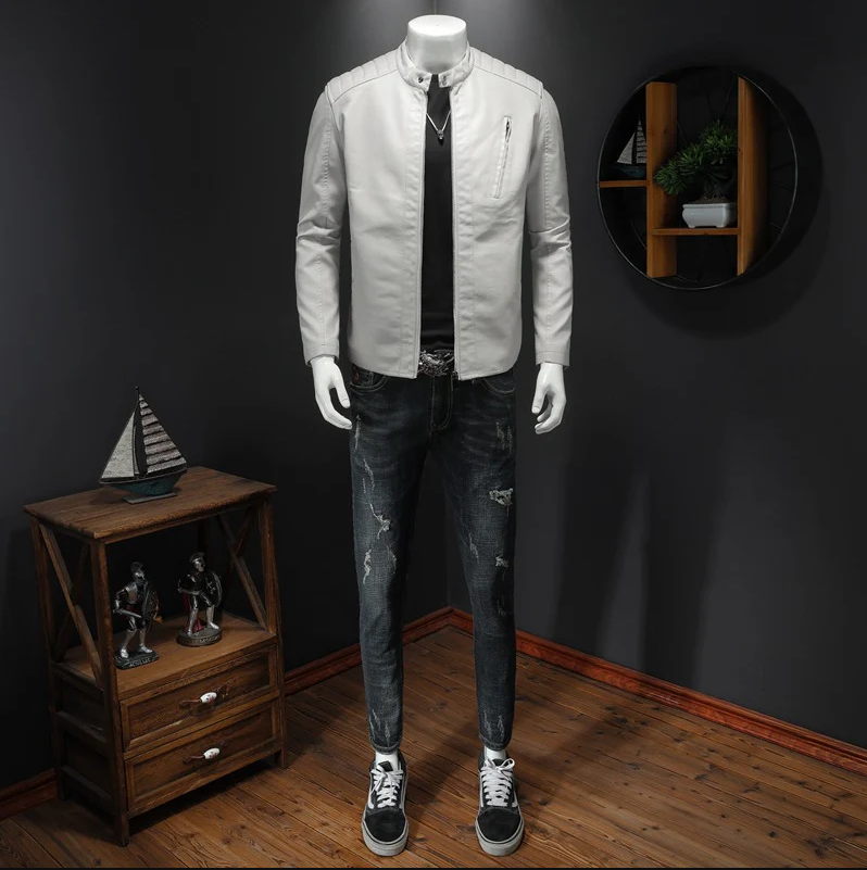 Calvin - premium leren bikerjack voor heren