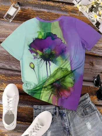 Damia creatief t-shirt met bloemenprint