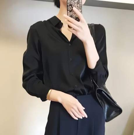 Paige - elegante satijnen blouse