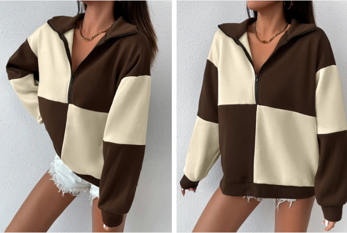 Gezellig sweatshirt met kleurblokken van Kali