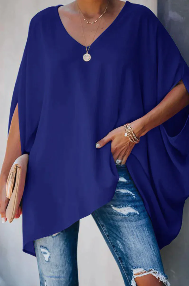 Elegante wijde damesblouse voor de zomer
