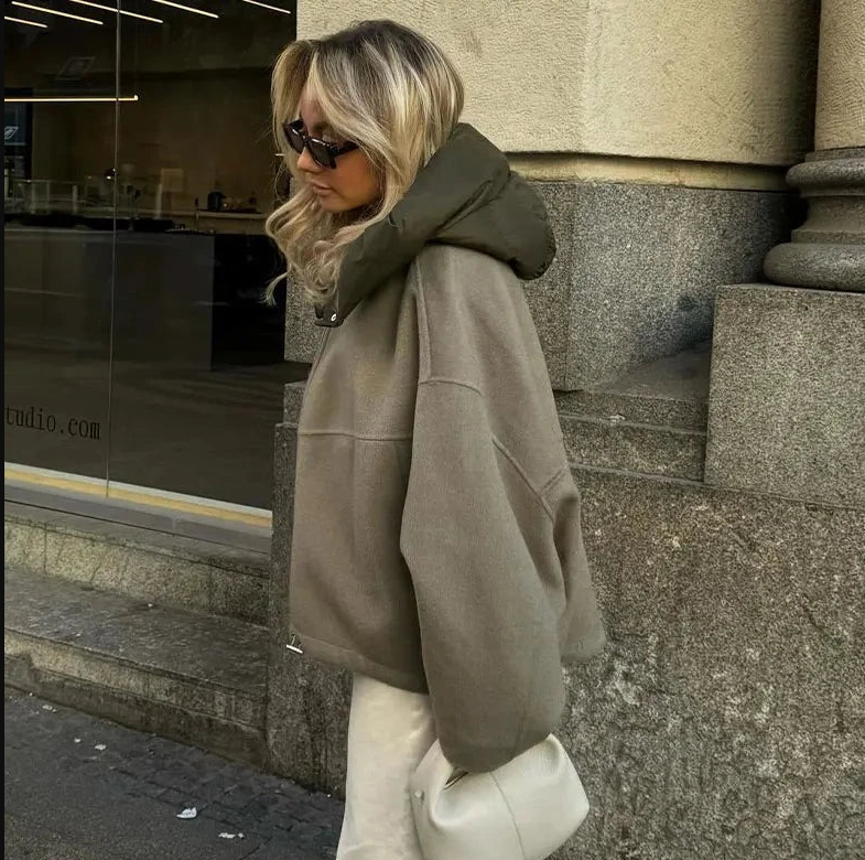 Matilda - casual los damesjack met capuchon