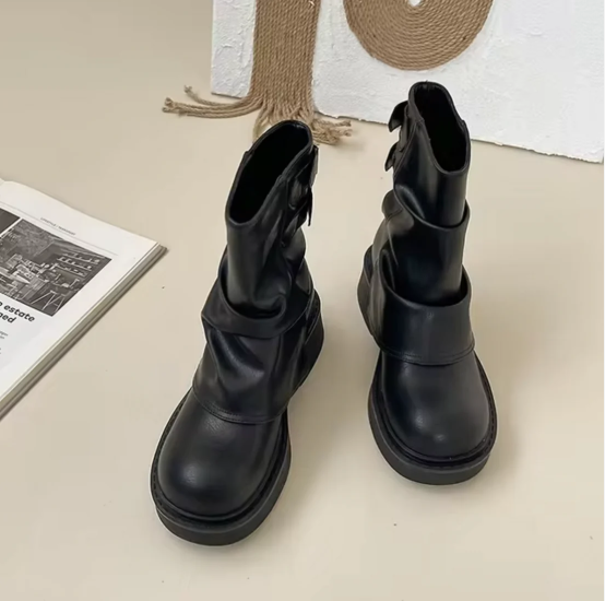 Augusta - instaplaarzen van vintage leer