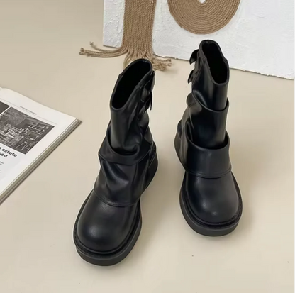 Augusta - instaplaarzen van vintage leer