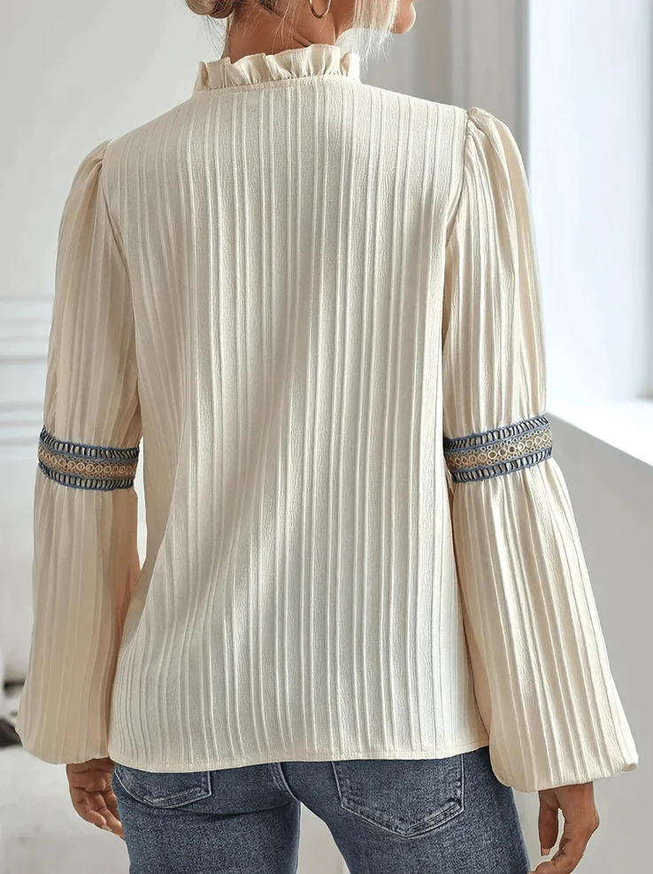 Blouse met verfijnde pofmouwen voor dames