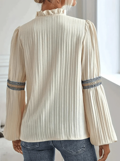 Blouse met verfijnde pofmouwen voor dames