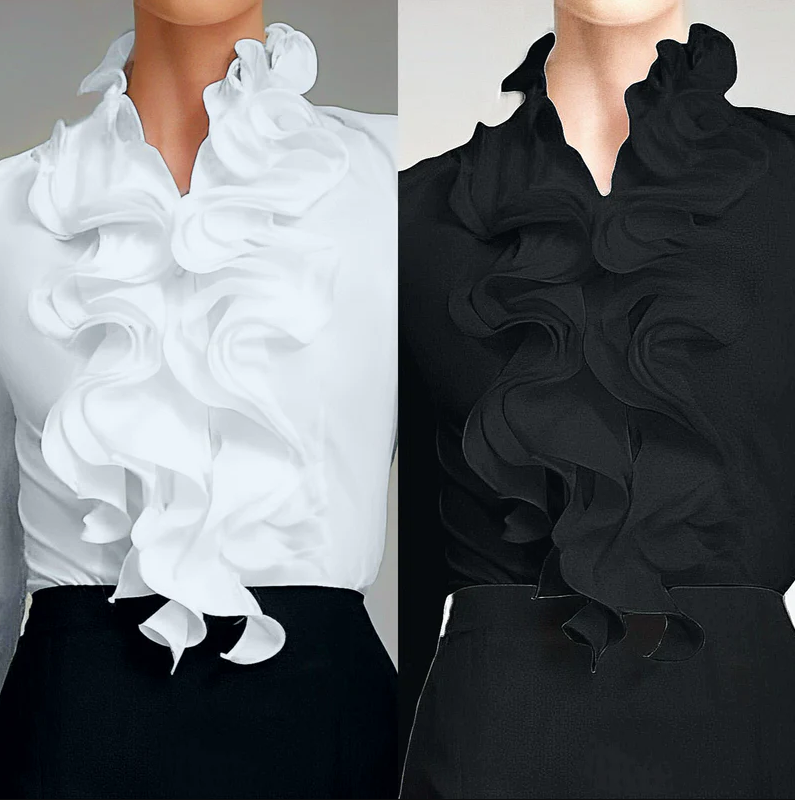 Carla - romantische blouse met ruches