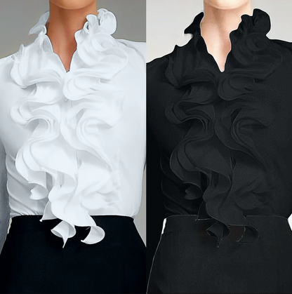 Carla - romantische blouse met ruches