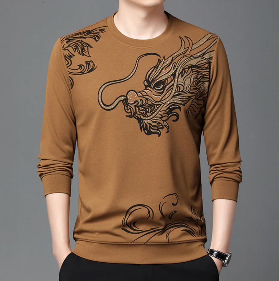 Comfortabel herensweatshirt met ronde hals