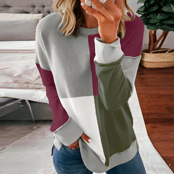 Daphne | levendige tie-dye top met lange mouwen