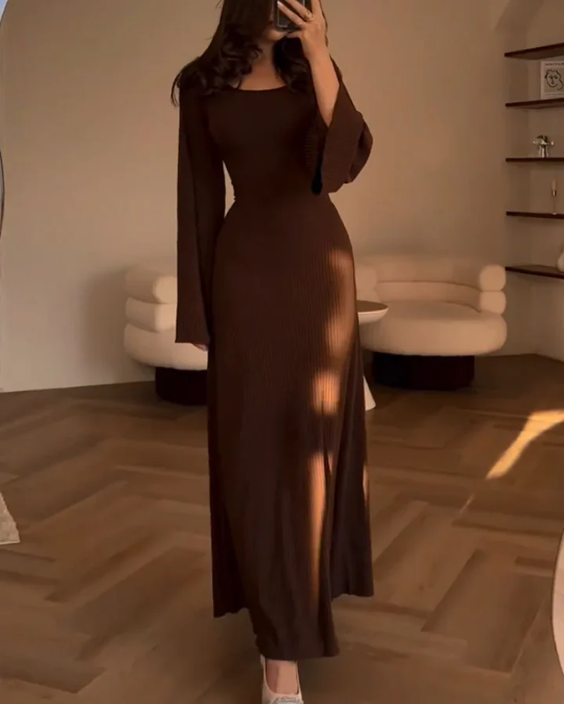 Annaliesje | elegante jurk met lange mouwen voor speciale gelegenheden