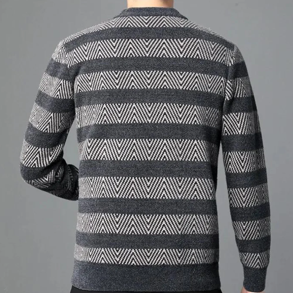 Luc - moderne gebreide herentrui met patroon