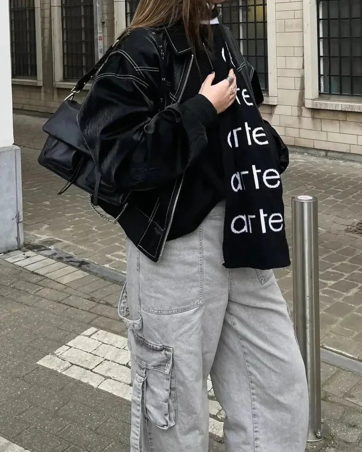 Agnete | oversized bomberjack met rits voor de herfst