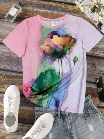 Damia creatief t-shirt met bloemenprint