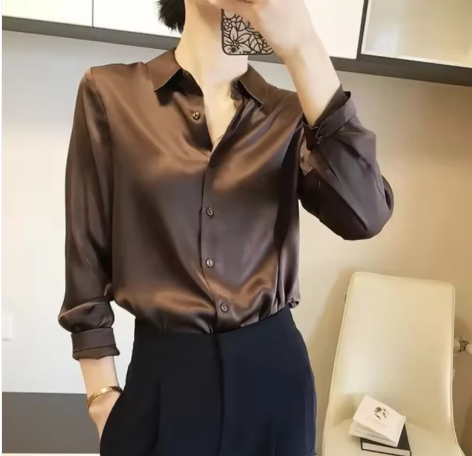 Paige - elegante satijnen blouse