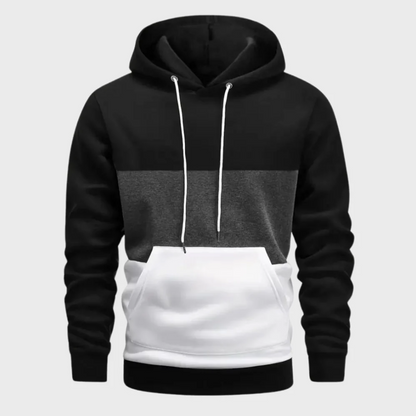 Herenhoodie met kleurblokken