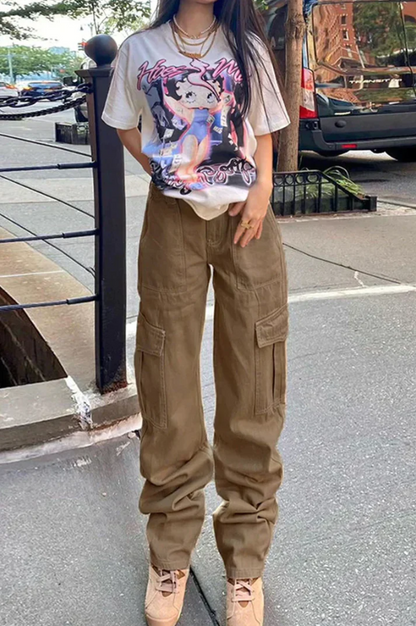 Karley - modieuze damescargobroek