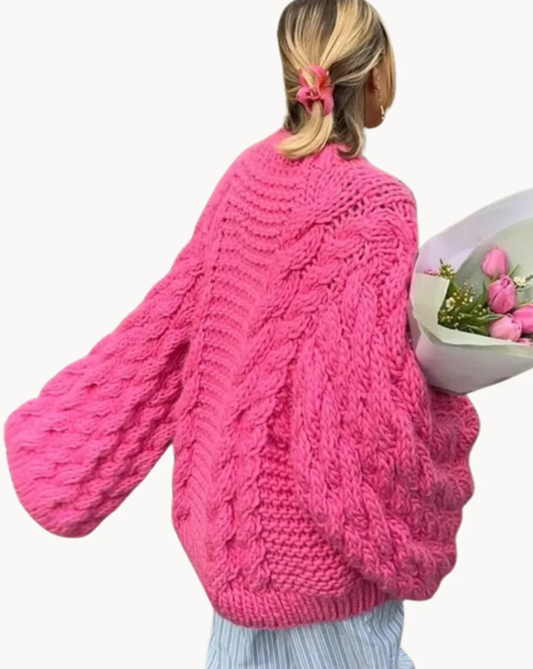 Kassie | gezellige grofgebreide damestrui